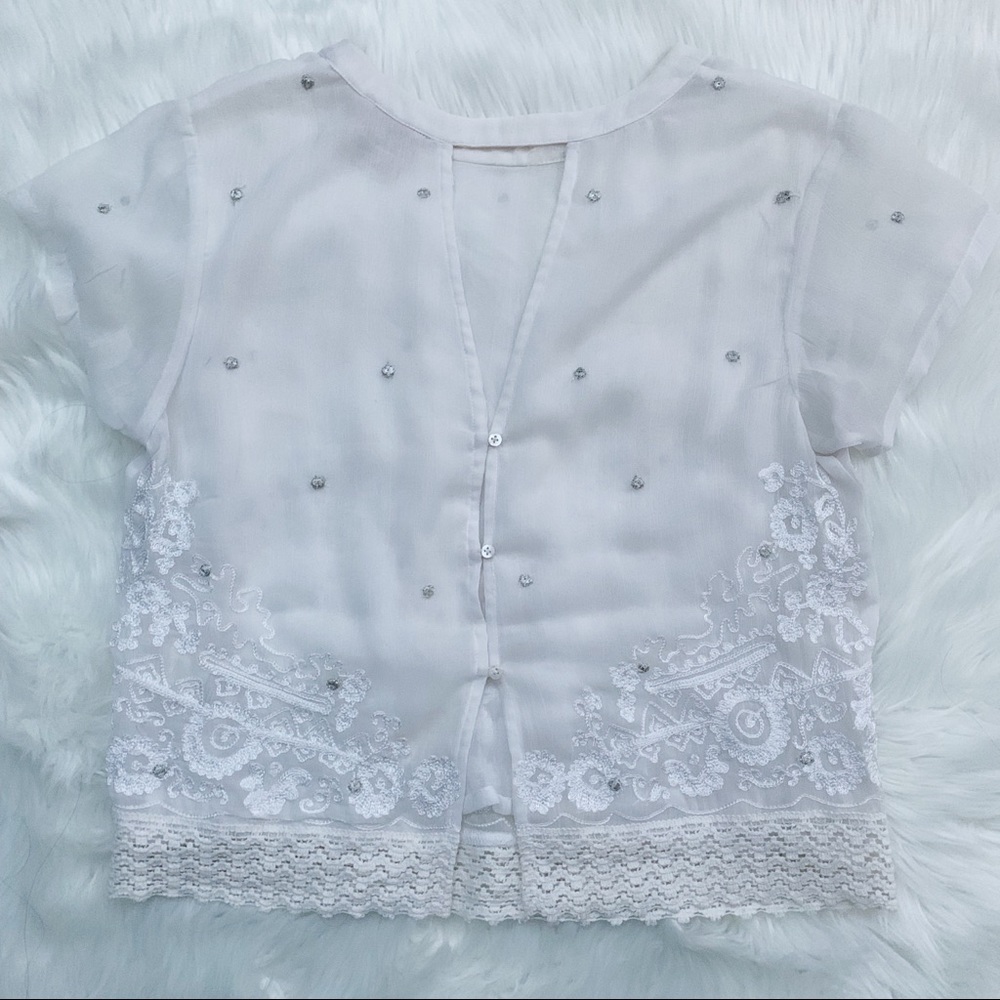 Vanessa Virginia Heirloom Embroidered Tee - Picture 5 of 7